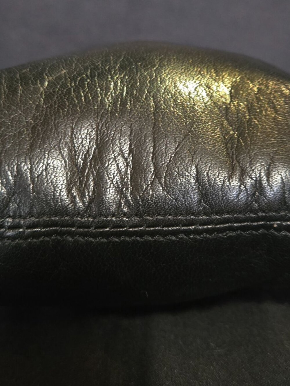 Nine West Black Genuine Leather Crossbody Bag Dual Zip Gold Hardware - Picture 4 of 8